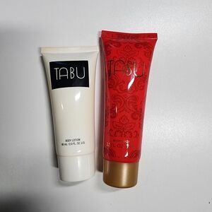 New Sealed Tabu by Dana 2pc Gift Set Body Lotion 2oz & Body Wash 2.5oz